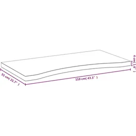vidaXL Schreibtischplatte 110x55x4 cm Bambus