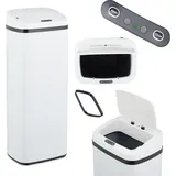 Relaxdays Sensor-Mülleimer, Abfalleimer Weiss