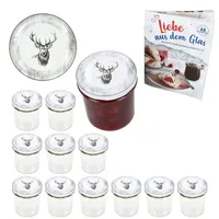 Mambocat 12er Set Sturzglas 350ml Einmachglas + TO-Deckel 82