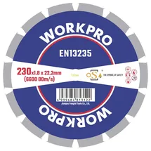 WorkPro GSOSSE-4 Trennscheibe 230 mm 1 St. Keramik, Porzellan, Marmor, Mauerwerk, Glas, Kalkstein, Granit, Naturstein, Sandstein