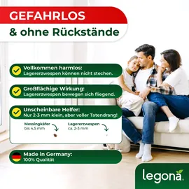 LEGO Lagererzwespen gegen Kugelkäfer & Messingkäfer 1 Röhrchen (10 m2)