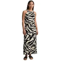 Tom Tailor Damen 1046493 Kleid, 38070-Abstract Beige Zebra, 44 - 44