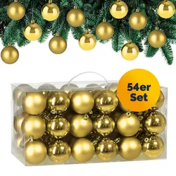 Deuba Casaria Weihnachtskugeln 54tlg. - gold