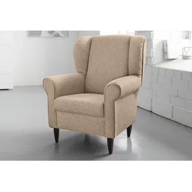 INOSIGN Ohrensessel »Asino« mit Federkern beige