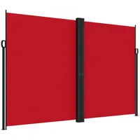 vidaXL Seitenmarkise 220 x 600 cm Rot Polyester