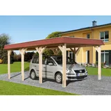 Weka Leimholzcarport Einzel 615 Gr. 1 2,94 x 5,91 m natur