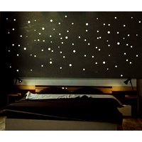 INDIGOS UG Indigos LSS1 Leuchtpunkte floureszierend für Sternenhimmel, runde Leuchtsterne selbstklebend ideal für Kinderzimmer und Schlafzimmer, 256 Leuchtaufkleber
