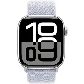 Apple Watch Series 10 GPS + Cellular 42 mm Aluminiumgehäuse silber Sport Loop Blaue Wolke