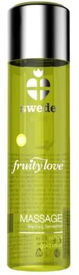 SWEDE - FRUITY LOVE MASSAGEÖL MIT WÄRMENDEM EFFEKT, VANILLE UND GOLDBIRNE 60 ML.