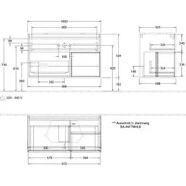 Villeroy & Boch Waschtischunterschrank 100 x 60,3 cm Schwarz