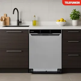 Telefunken GEU6014AI Unterbau-Geschirrspüler (Unterbau, 600 mm, Silber)