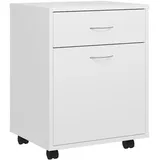 vidaXL Rollschrank Weiß 45x38x54 cm Holzwerkstoff