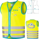 Wowow Sicherheitsweste Crazy Monster Jacket für Kinder, Größe XS, gelb