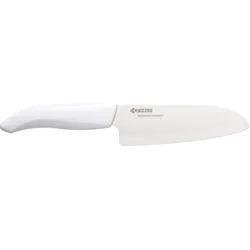 Santokumesser KYOCERA "GEN", schwarz (schwarz, weiß), Gesamtlänge 27cm Klingenlänge 14cm, Keramik, Kochmesser, extrem scharfe Hochleistungskeramik-Klinge, Klinge 14 cm