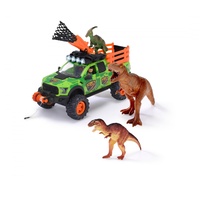 DICKIE Toys - Dinosaurier-Fahrzeug Dino Hunter (25 cm) - Spielzeugauto Ford Raptor mit Licht & Sound inkl. 3 Dinos und Spielfigur - Spielzeug für Kinder ab 3 Jahren