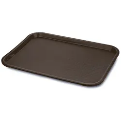 MONOUSO - Tablett aus PP rechteckig Fastfood braun 27,5x35,5cm (1 Stück)