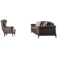 JVmoebel Sofa Sofagarnitur Sofa Luxus Sessel 3+1 Sitzer Stoff Modern Design braun
