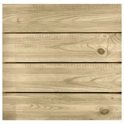 Terrassenfliesen JULIA 50x50cm aus Kiefernholz, Holzfliesen, 3,5cm dick, natur
