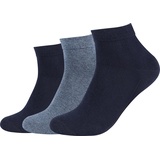 Camano Camano, Unisex, Socken, Unisex ca-soft Quarter 3p, Blau, (3er Pack, 35 - 38)