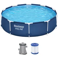 BESTWAY Steel Pro Frame Pool Set mit Filterpumpe Ø