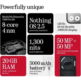 Nothing Phone (2a) 5G 8 GB RAM 128 GB Milchweiß