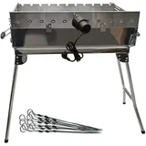 Grillpeter Mangal Kairat Schaschlikgrill mit 11 Spießen & 230 V Motor