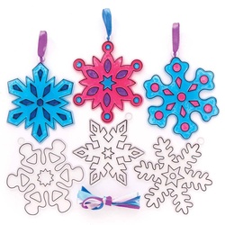 Schneeflocken Sonnenfänger Set (pro Set 10) Bastelaktivitäten zu Weihnachten