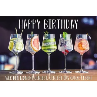 BSB Grußkarten Geburtstag - Glückwunschkarte im Format 11,5 x 17 cm mit Briefumschlag