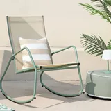 Best »Brody« Schaukelstuhl grün/beige 68,5x97x91 cm