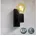 Retro Wand-Lampe 230V schwarz