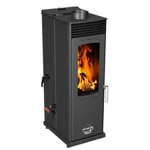 baba's stove Eco Mini Hybridofen Metall Schwarz