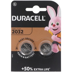 Duracell CR2032 Lithium Batterie 3 Volt mit bis zu 180mAh Kapazität 2er Blister