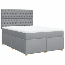 vidaXL Boxspringbett 140 x 200 cm Hellgrau