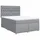 vidaXL Boxspringbett 140 x 200 cm Hellgrau
