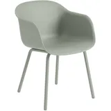 Muuto Fiber Outdoor Armlehnstuhl, dusty green