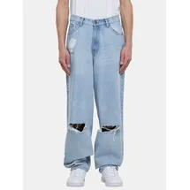 URBAN CLASSICS Heavy Ounce Knee Cut Baggy Fit Jeans New Light Blue Washed 44