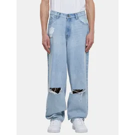 URBAN CLASSICS Heavy Ounce Knee Cut Baggy Fit Jeans New Light Blue Washed 44