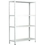 SCHULTE Regalwelt Fachbodenregal Metall 180 cm x 100 cm x 40 cm Weiß