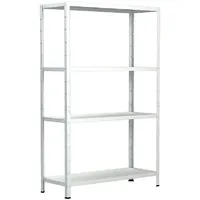SCHULTE Regalwelt Fachbodenregal Metall 180 cm x 100 cm x 40 cm Weiß