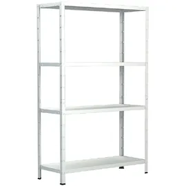 SCHULTE Regalwelt Fachbodenregal Metall 180 cm x 100 cm x 40 cm Weiß