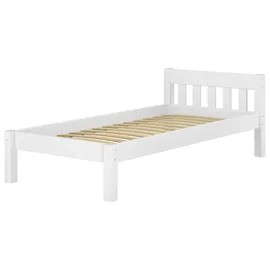 Erst-Holz Modernes Einzelbett 90 x 200 cm Weiß