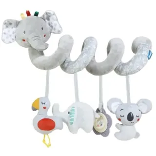 champracer Kinderwagenkette, Spirale Bett Kinderwagen Spielzeug, Aktivität pädagogische Plüschtier, Plüsch-Hänge spirale Spielzeug, Autositz-Spielzeug, für Kinderwagen, Bar, Kinderbett (Elefant)