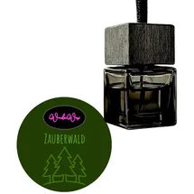 wonderwax Auto Duft Quadratisch schwarz-schwarz 8 ml|Zauberwald|Innenraum Deko Parfüm Car Scent Baum Geruch Luxus Aufhänger