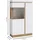 Meble Wojcik Highboard 104 x 164 cm Alpinweiß / Eiche