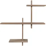 House Nordic Wandregal GAVI 53 x 15 x 56 cm Braun