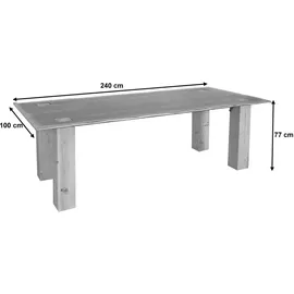 Mendler HWC-L76 240 x 77 x 100 cm braun