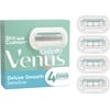 Venus Deluxe Smooth Sensitive Rasierklingen Damen, 4 Ersatzklingen für Damenrasierer