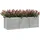 vidaXL Garten-Hochbeet verzinkter Stahl rechteckig 240 x 80 x 77 cm Silber 