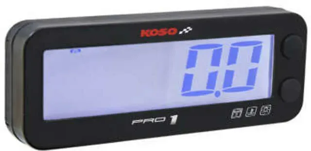 KOSO Rev Counter KOSO Pro-1 LCD Multifunctioneel Zwart