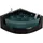 Beliani Whirlpool-Badewanne, schwarz Kunststoff, Dreieckig, 135x59x190 cm Badezimmer,,Badewannen